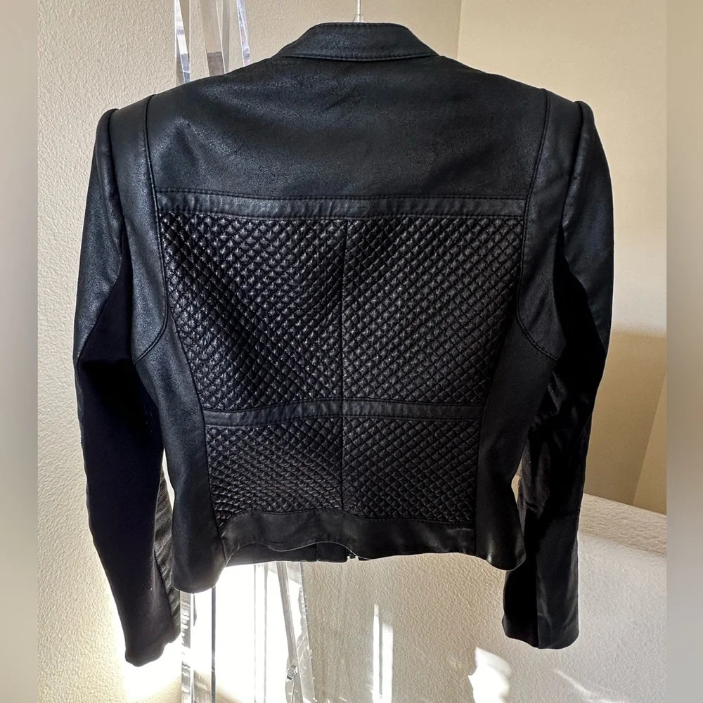Beautiful BCBG MAX AZRIA Misa Blocked Jacket Moto Jacket - Picture 7 of 7